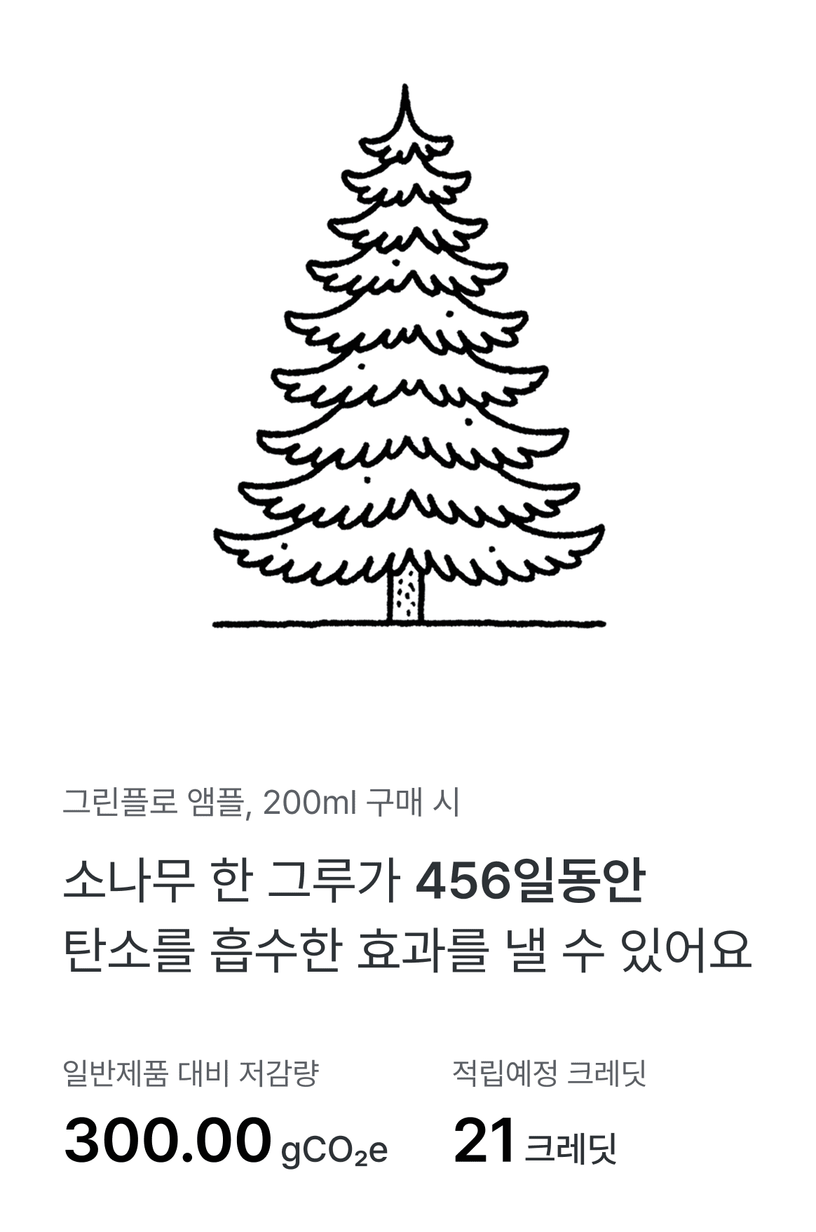 제품 구매로 만드는 탄소저감 효과